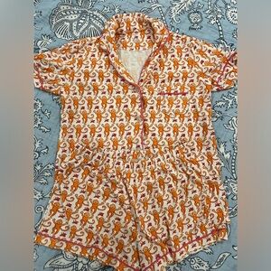 Roller Rabbit orange monkey pajamas